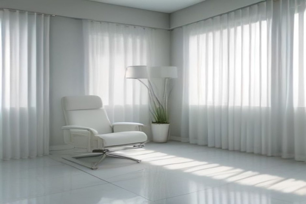 Empty cream recliner in a light-filled private clinic suite where therapeutic plasma exchange sessions for biological age are given